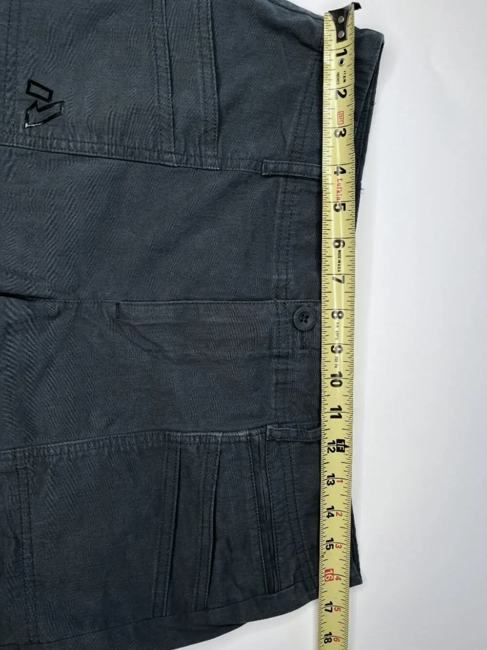 Eddie Bauer Specially Dyed Chino Shorts Gray Pockets Outdoor Women's Size